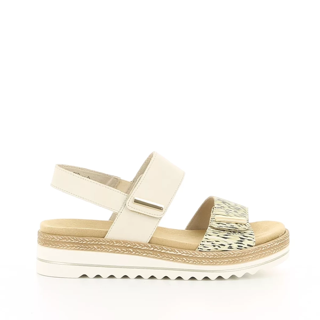 Image (2) de la chaussures Remonte - Sandales et Nu-Pieds Beige en Cuir