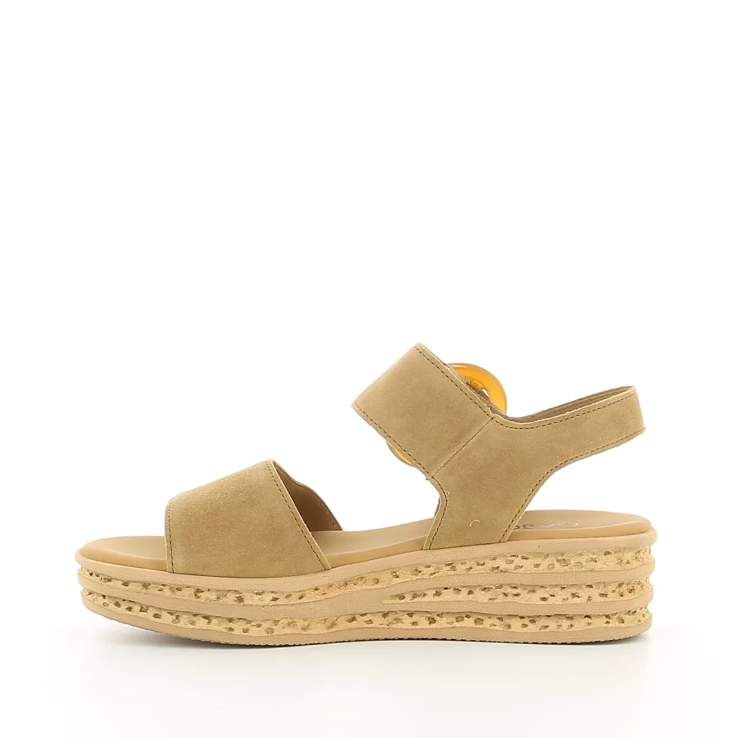 Image (4) de la chaussures Gabor - Sandales et Nu-Pieds Cuir naturel / Cognac en Cuir nubuck