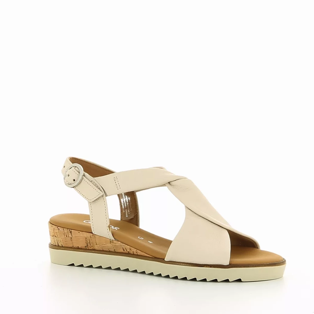 Image (1) de la chaussures Gabor - Sandales et Nu-Pieds Beige en Cuir