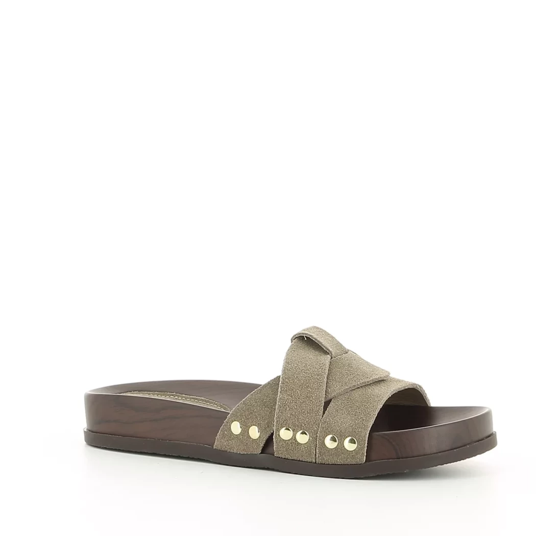 Image (1) de la chaussures Paloma Totem - Mules et Sabots Taupe en Cuir nubuck