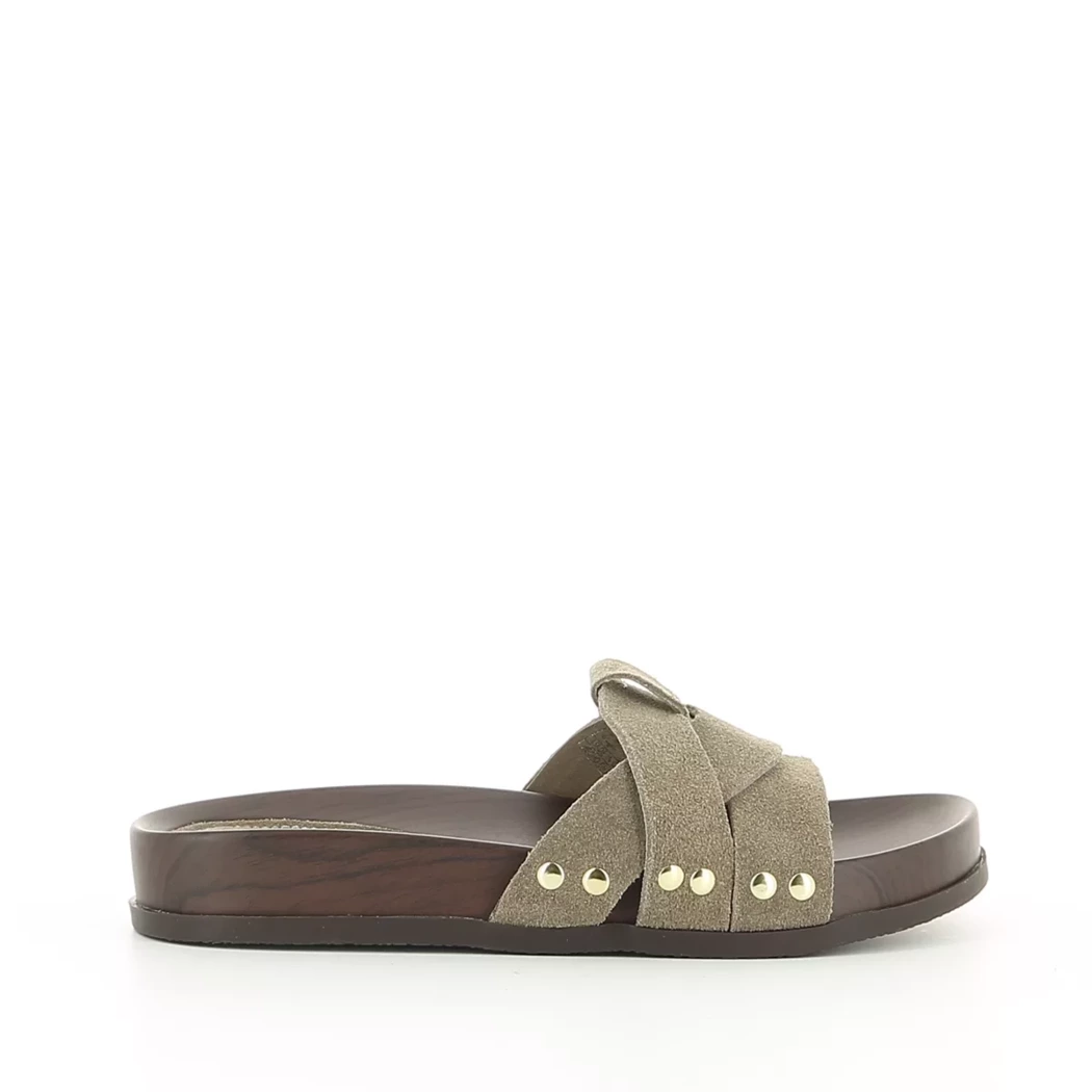 Image (2) de la chaussures Paloma Totem - Mules et Sabots Taupe en Cuir nubuck