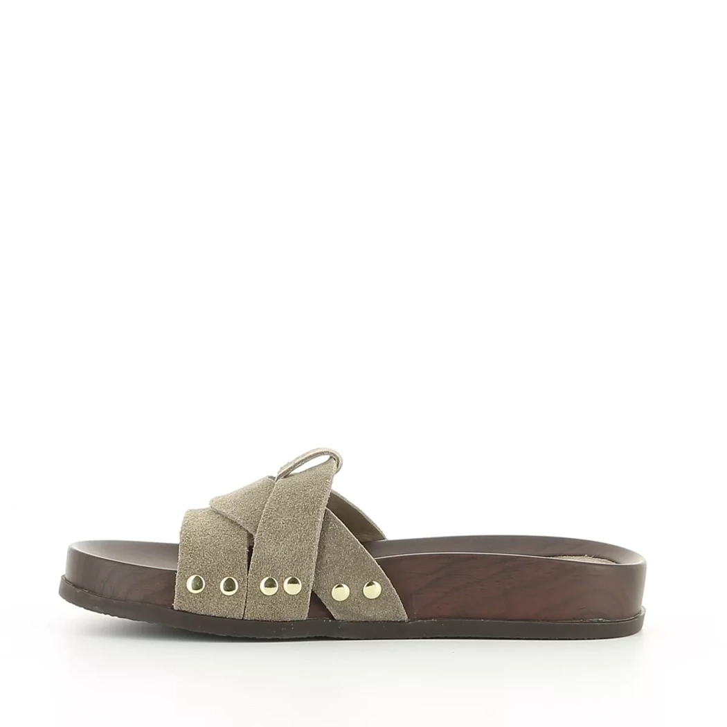 Image (4) de la chaussures Paloma Totem - Mules et Sabots Taupe en Cuir nubuck