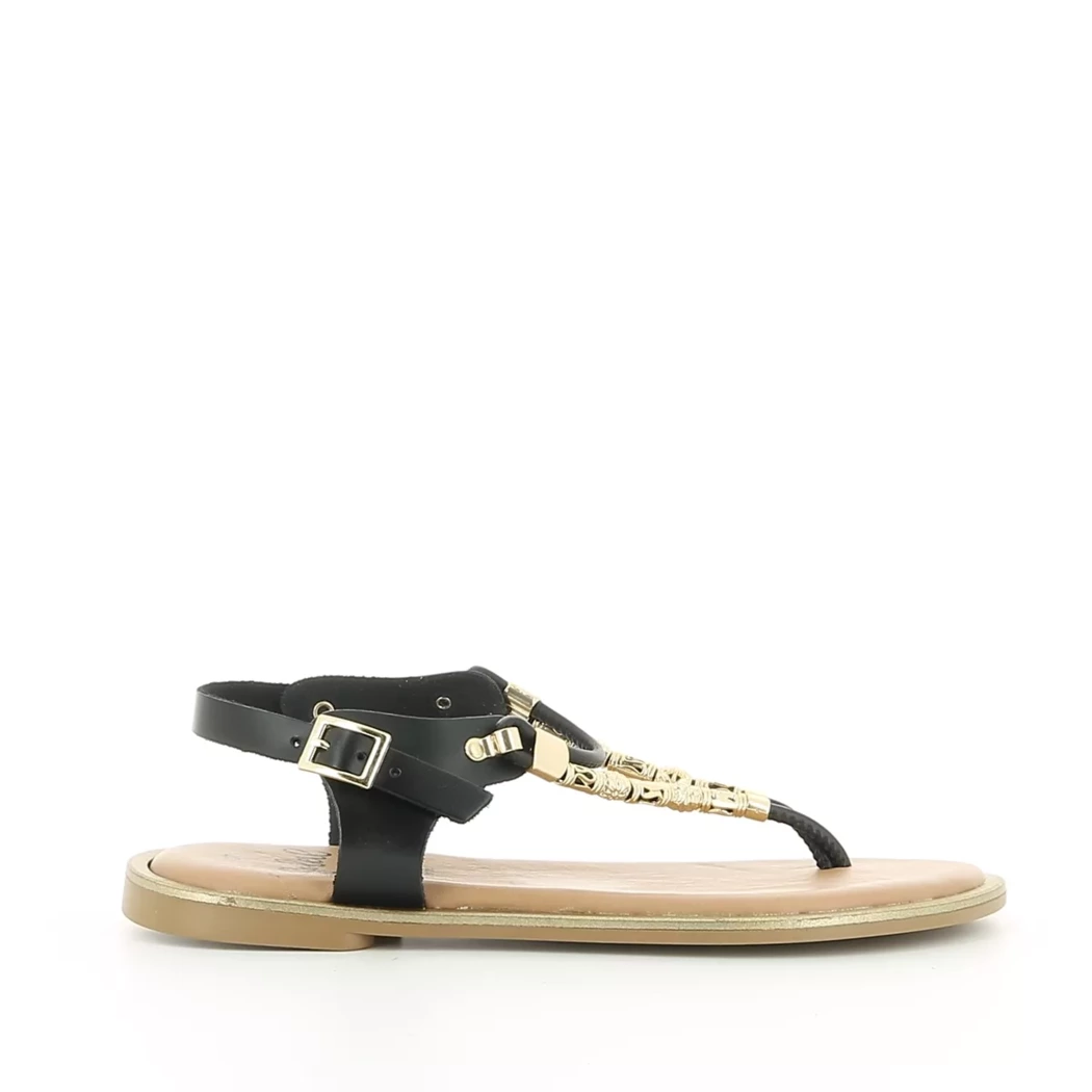 Image (2) de la chaussures Soleil - Sandales et Nu-Pieds Noir en Cuir