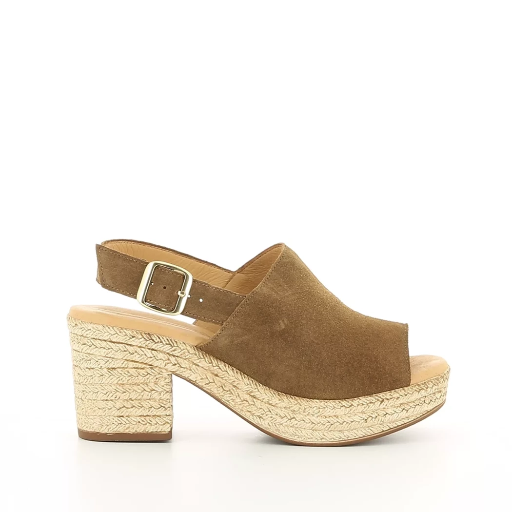 Image (2) de la chaussures Miss Boho - Sandales et Nu-Pieds Marron en Cuir nubuck