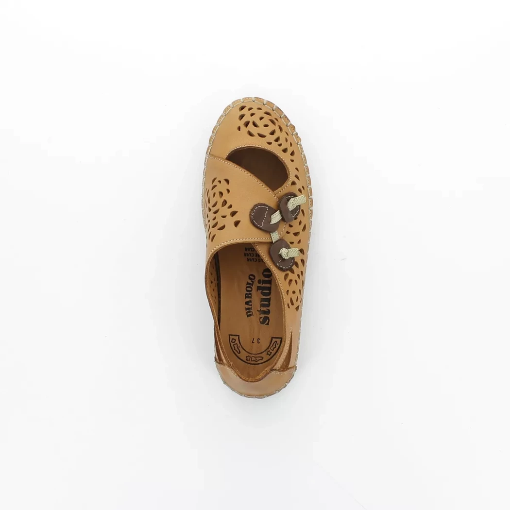 Image (6) de la chaussures Diabolo Studio - Ballerines Cuir naturel / Cognac en Cuir