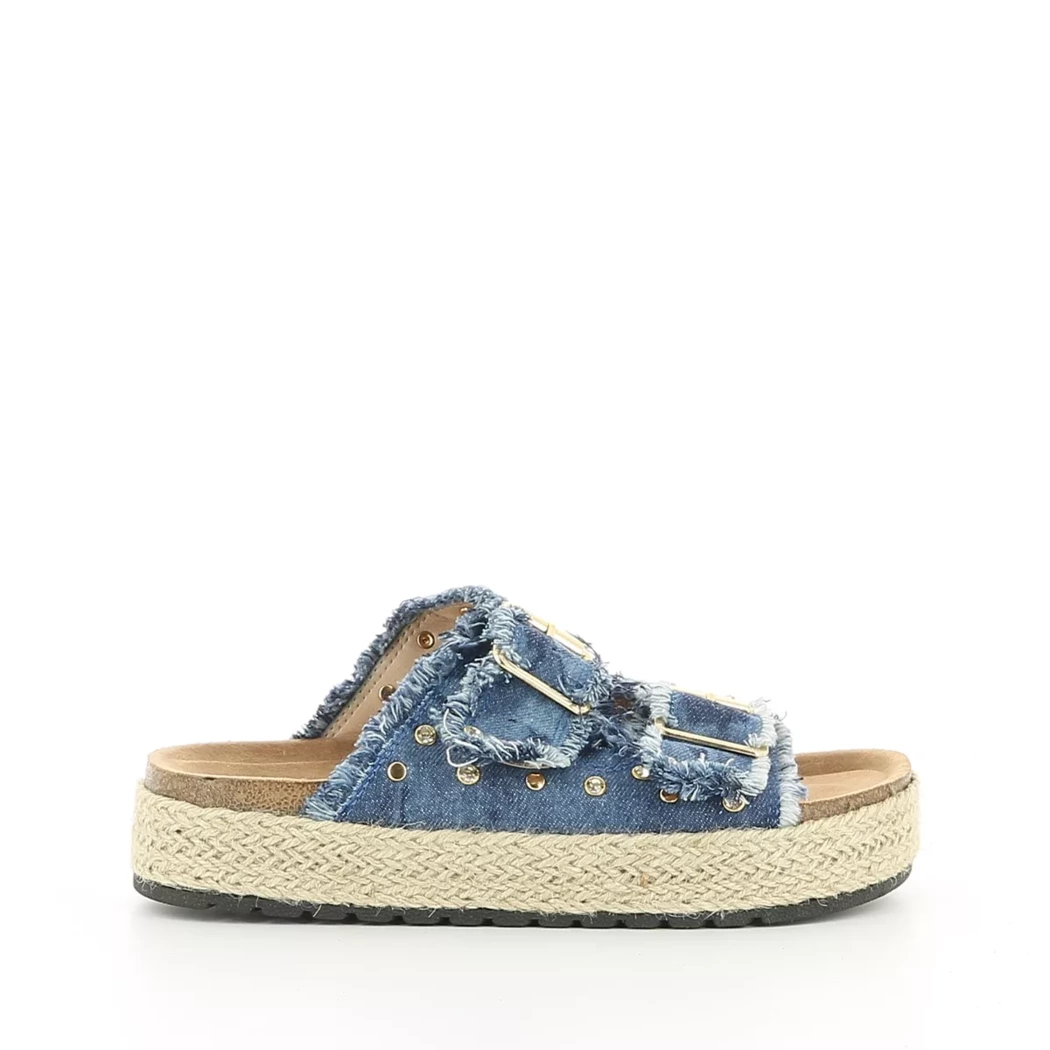 Image (2) de la chaussures Cimarron - Mules et Sabots Bleu en Textile