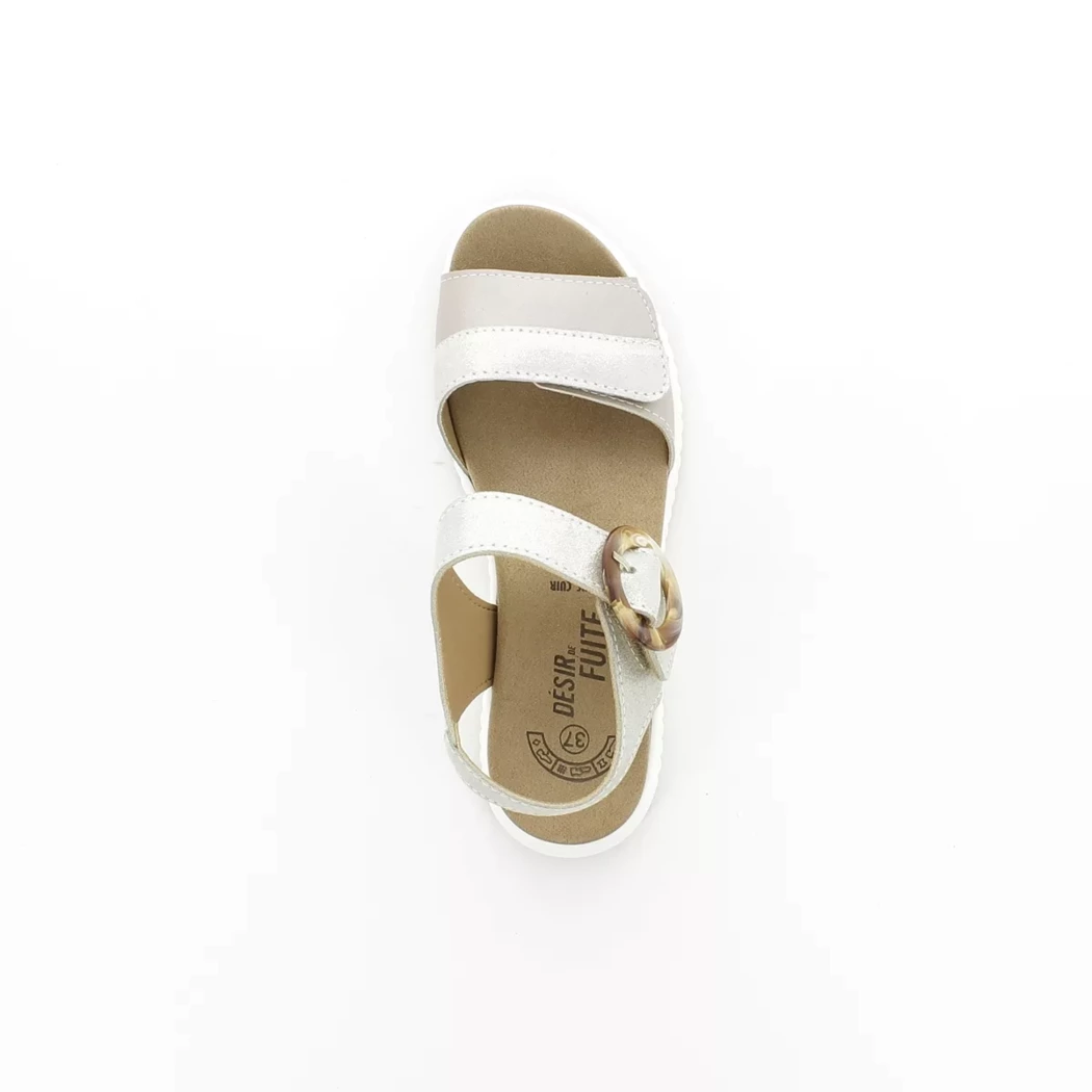 Image (6) de la chaussures Desir de fuite - Sandales et Nu-Pieds Argent en Cuir