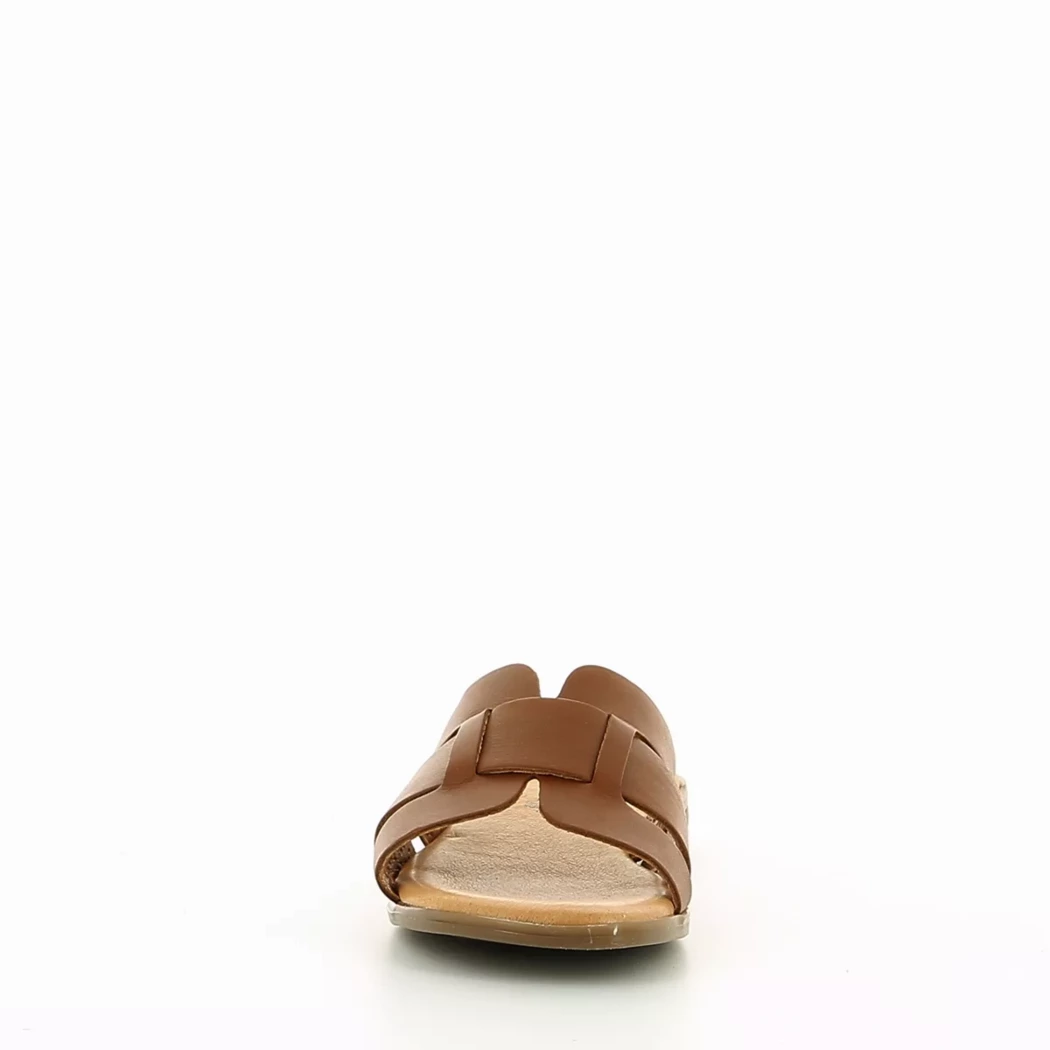 Image (5) de la chaussures Simplement B - Mules et Sabots Cuir naturel / Cognac en Cuir