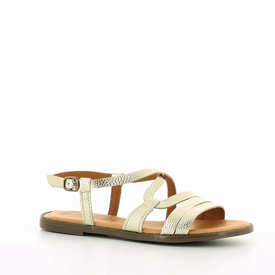 Image (1) de la chaussures Les Fees de Bengale - Sandales et Nu-Pieds Or / Bronze / Platine en Cuir