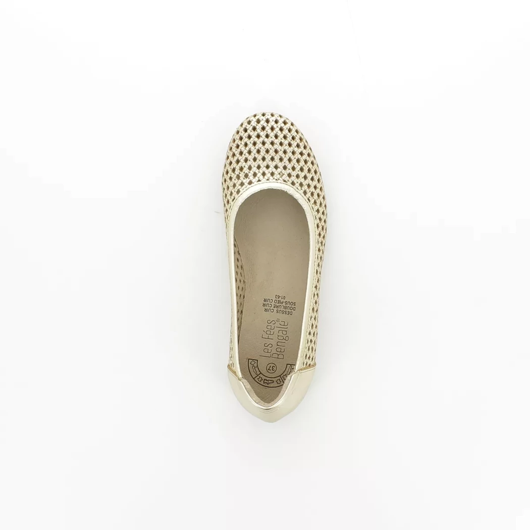 Image (6) de la chaussures Les Fees de Bengale - Ballerines Or / Bronze / Platine en Cuir