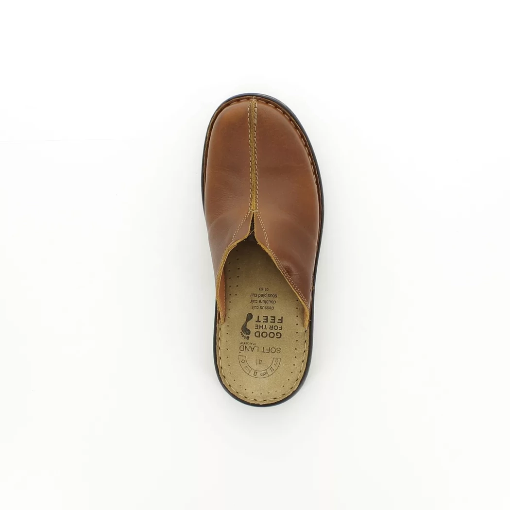 Image (6) de la chaussures Soft Land - Pantoufles et Chaussons Cuir naturel / Cognac en Cuir