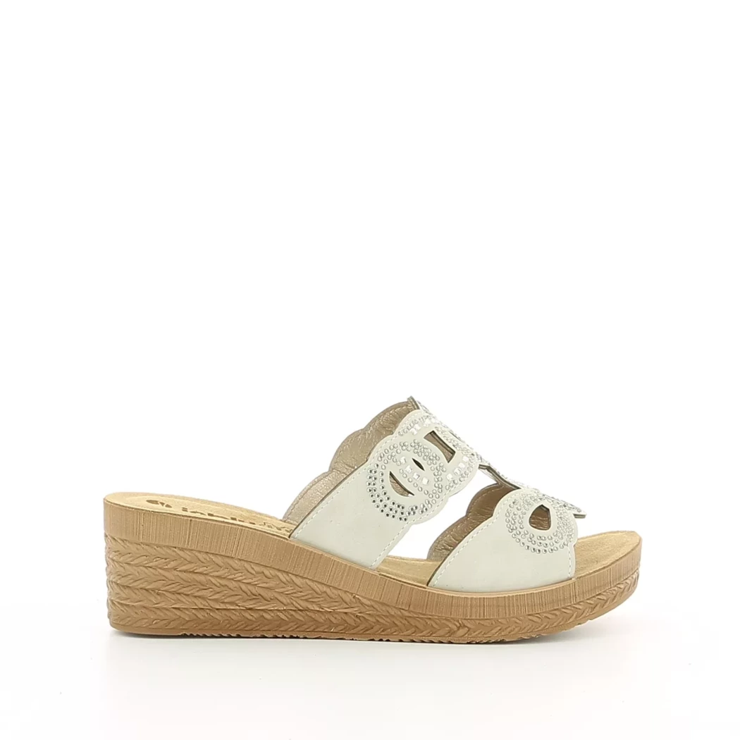Image (2) de la chaussures Inblu - Mules et Sabots Beige en Cuir synthétique
