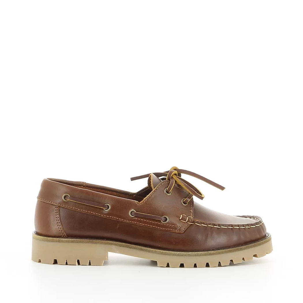 Image (2) de la chaussures Miss Boho - Chaussures bateau Marron en Cuir
