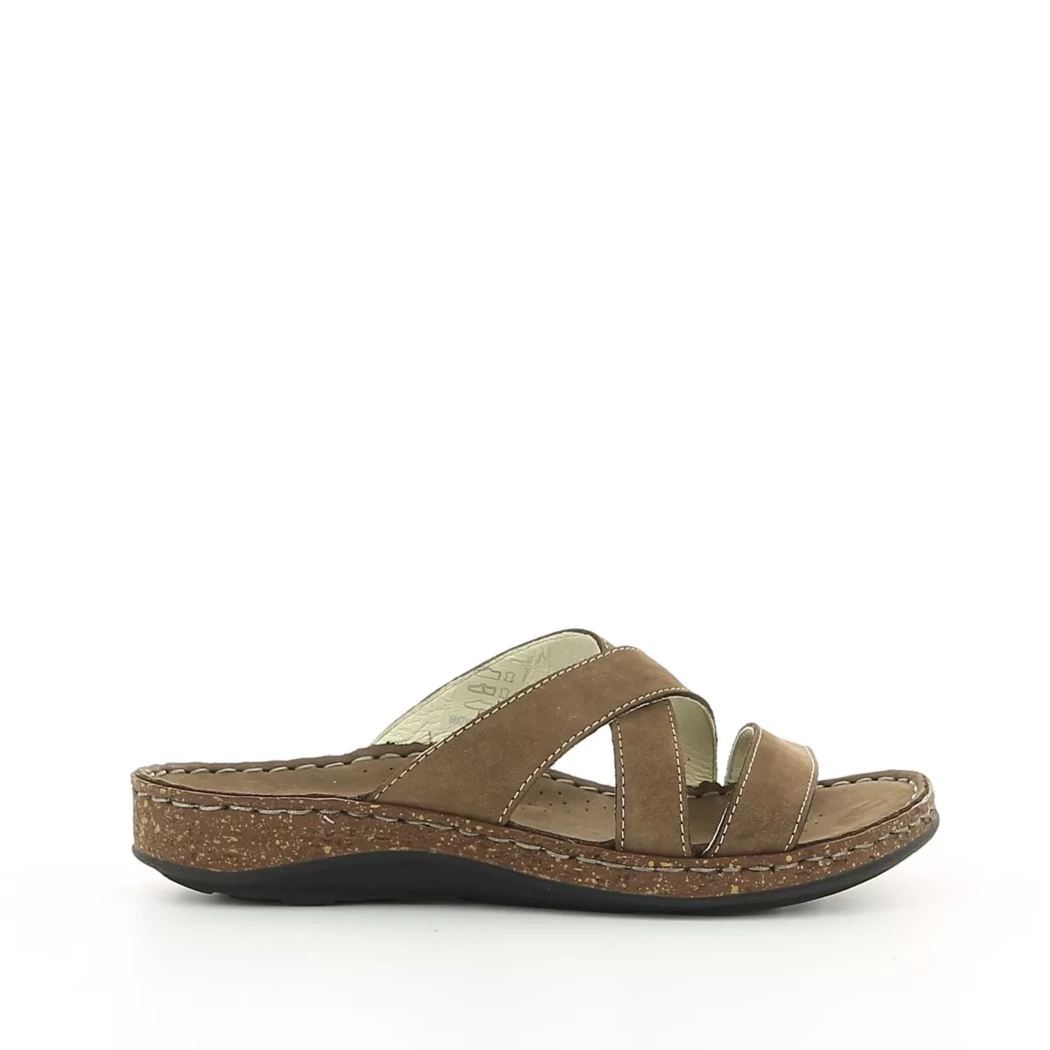 Image (2) de la chaussures Calba - Mules et Sabots Taupe en Cuir nubuck