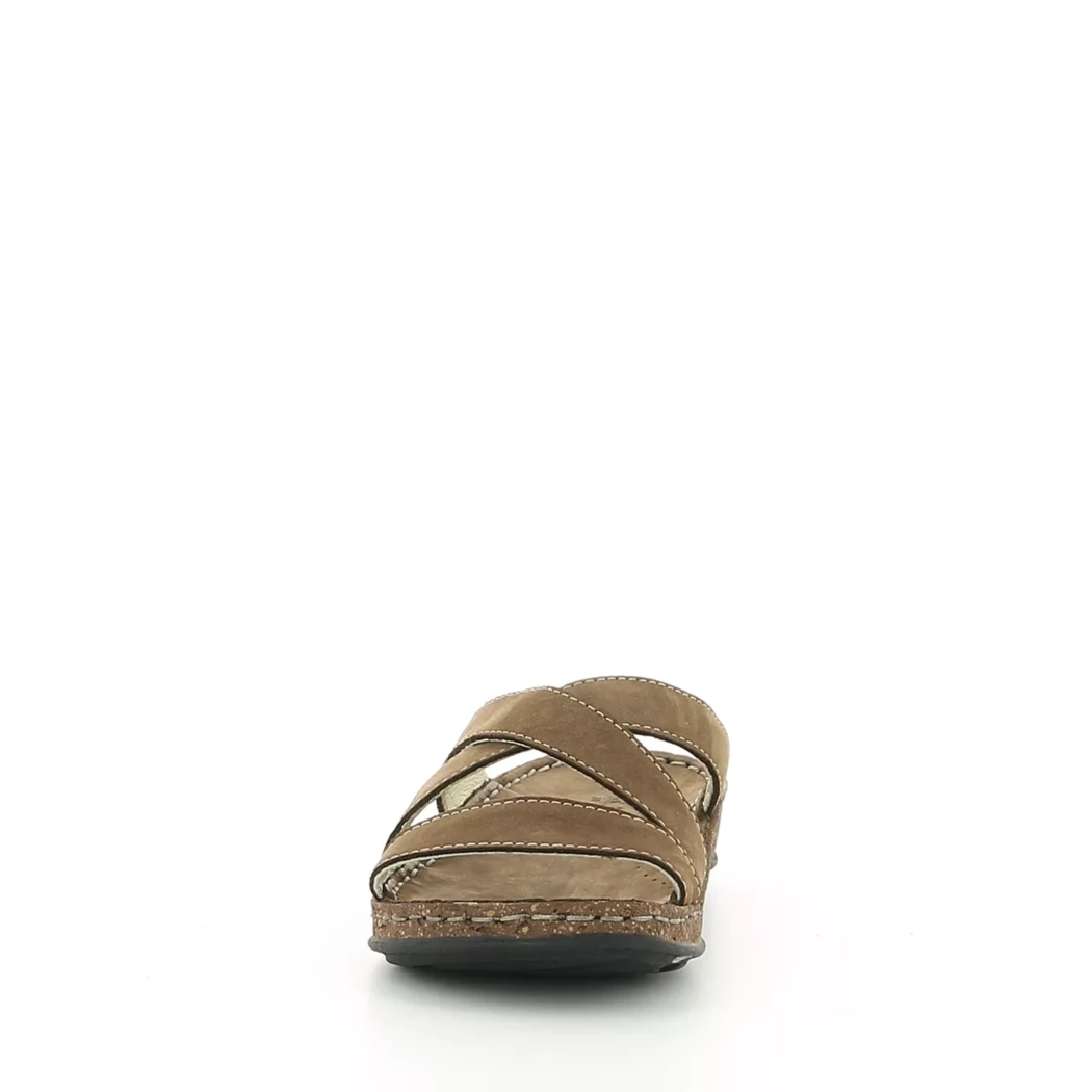 Image (5) de la chaussures Calba - Mules et Sabots Taupe en Cuir nubuck