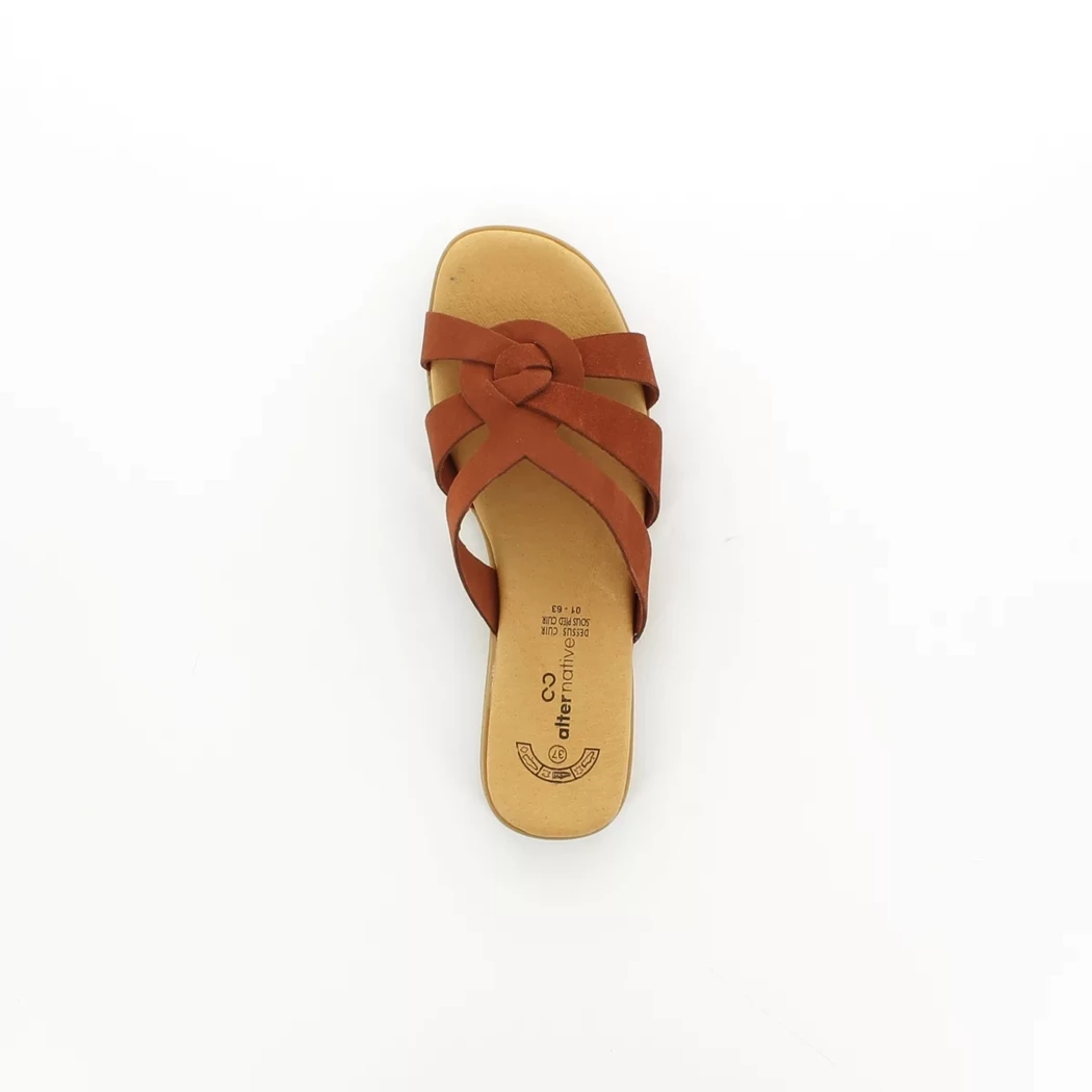 Image (6) de la chaussures Alter Native - Mules et Sabots Cuir naturel / Cognac en Cuir nubuck