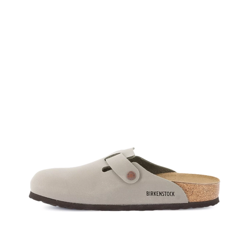 Image (4) de la chaussures Birkenstock - Mules et Sabots Taupe en Cuir nubuck