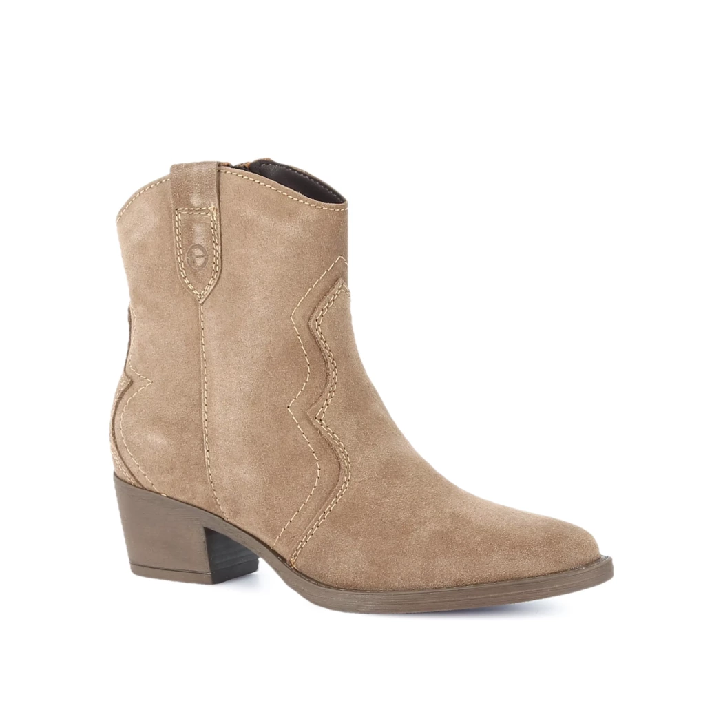 Image (1) de la chaussures Tamaris - Boots Taupe en Cuir nubuck
