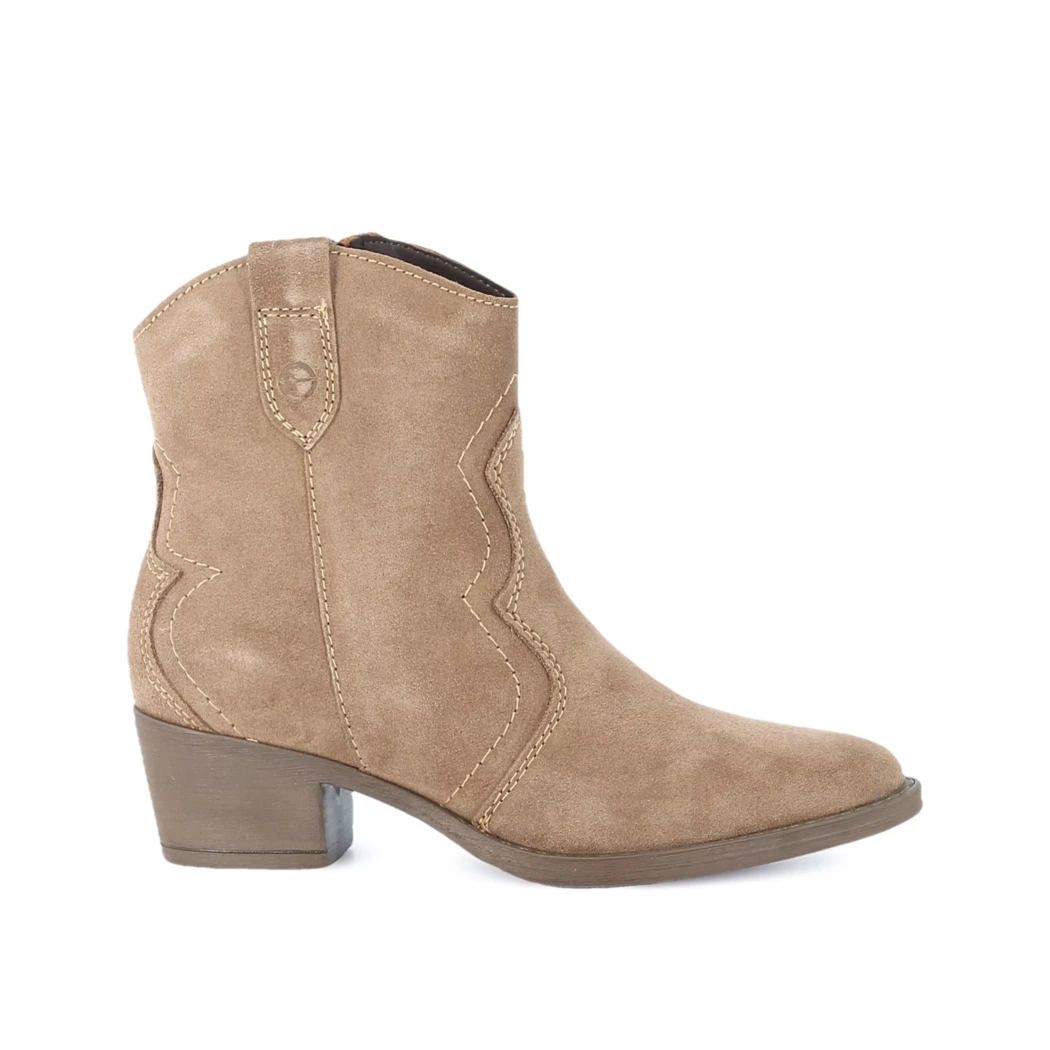 Image (2) de la chaussures Tamaris - Boots Taupe en Cuir nubuck