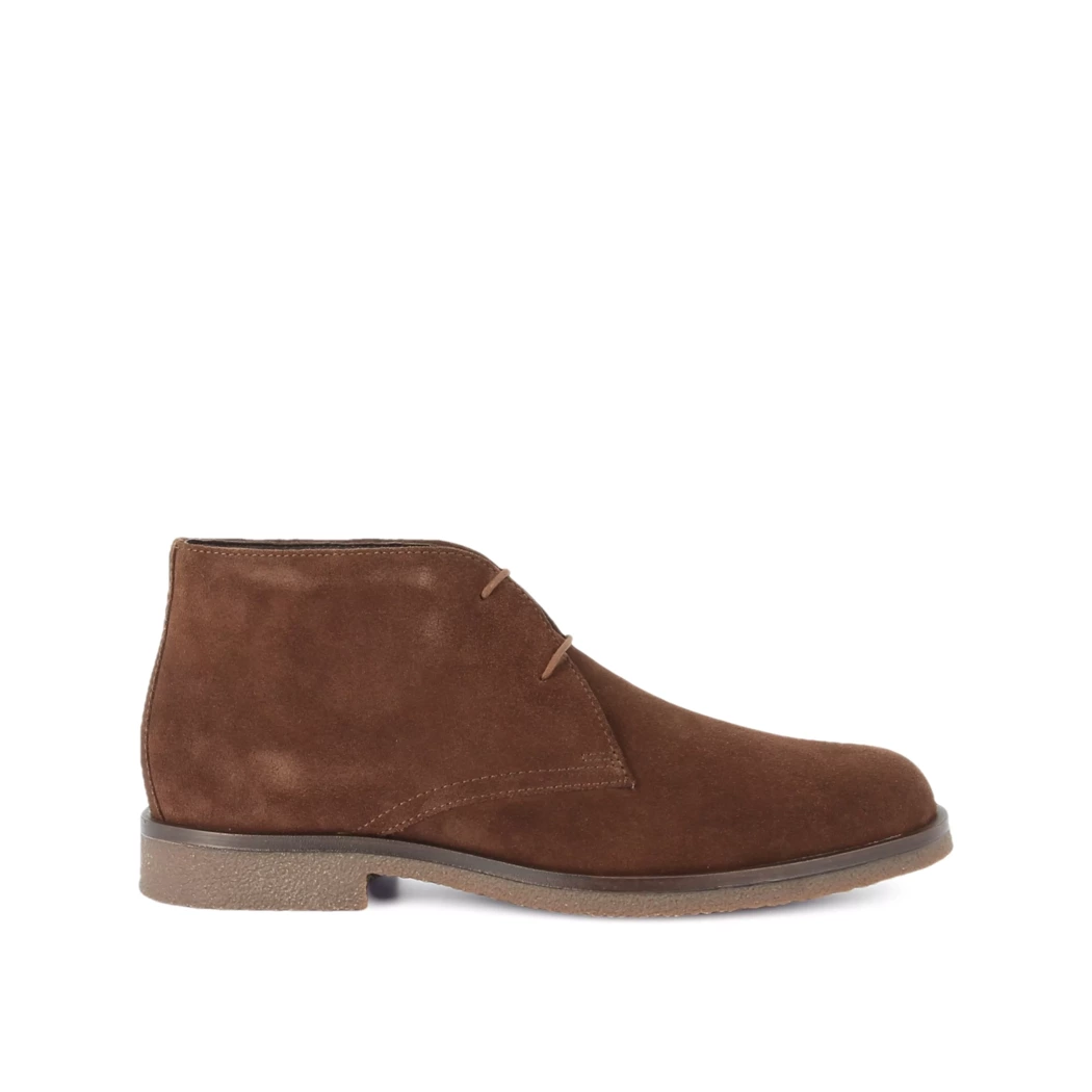 Image (2) de la chaussures Geox - Bottines Marron en Cuir nubuck