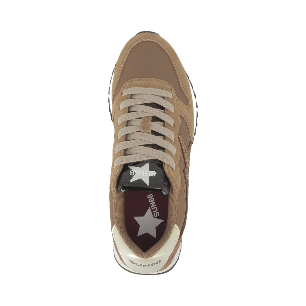 Image (6) de la chaussures Sun68 - Baskets Cuir naturel / Cognac en Cuir nubuck