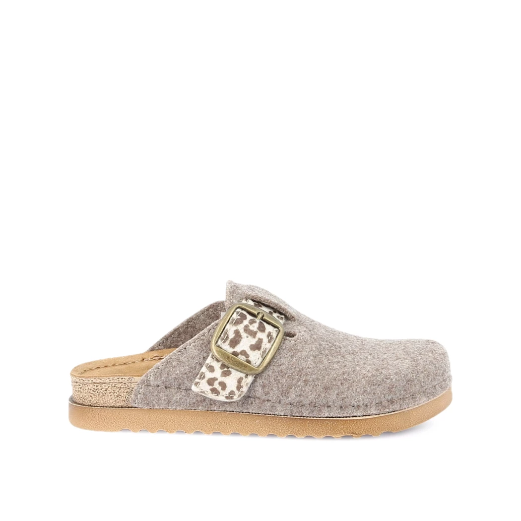 Image (2) de la chaussures OUF!... - Pantoufles et Chaussons Taupe en Textile