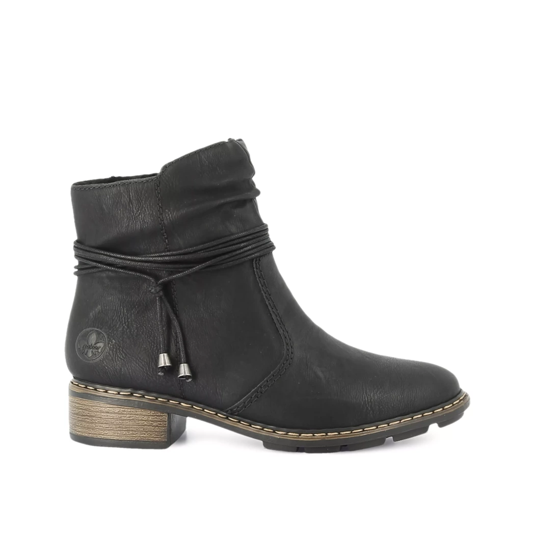 Image (2) de la chaussures Rieker - Boots Noir en Cuir synthétique