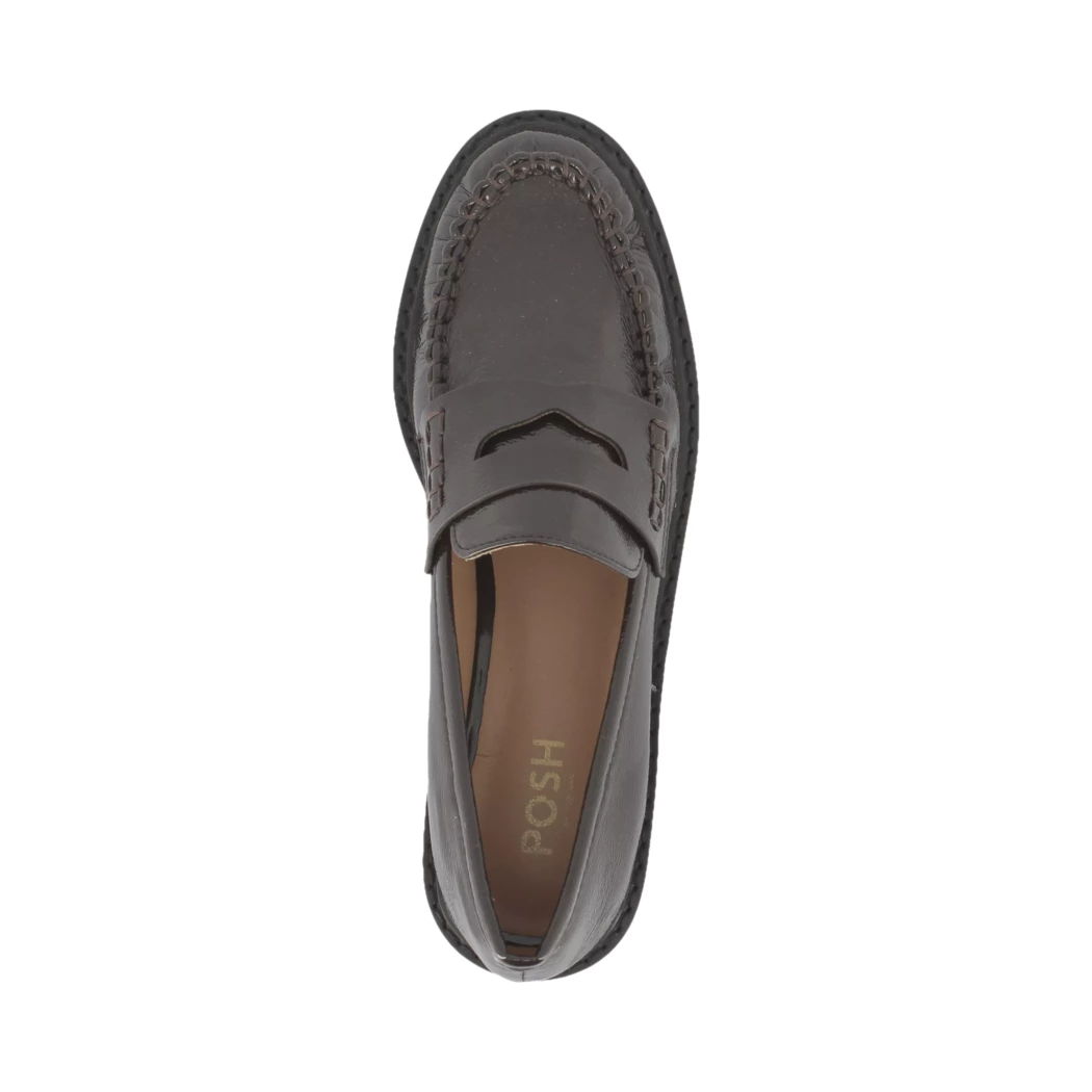 Image (6) de la chaussures Poelman - Mocassins Marron en Cuir vernis