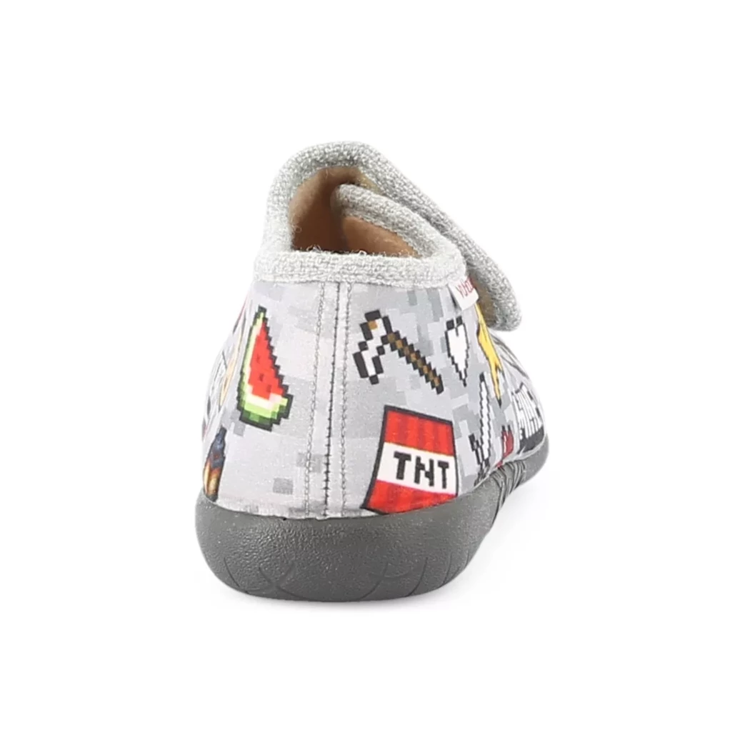 Image (3) de la chaussures Vul ladi - Pantoufles et Chaussons Gris en Textile