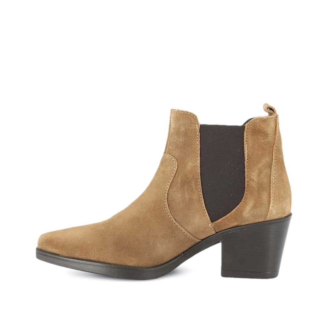 Image (4) de la chaussures Free Monday - Boots Beige en Cuir nubuck