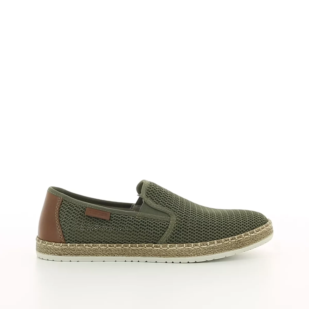 Image (2) de la chaussures Rieker - Mocassins Vert en Textile