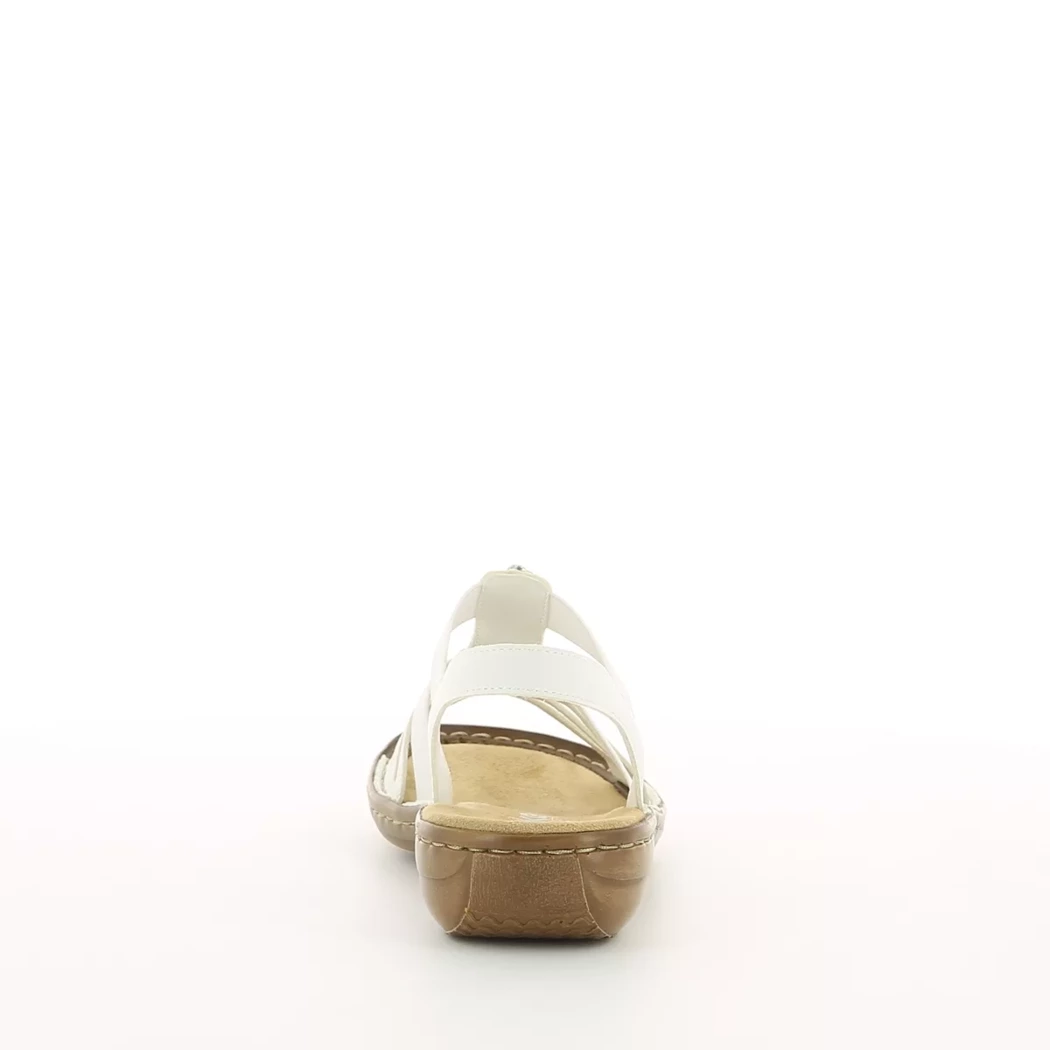 Image (3) de la chaussures Rieker - Sandales et Nu-Pieds Blanc en Cuir