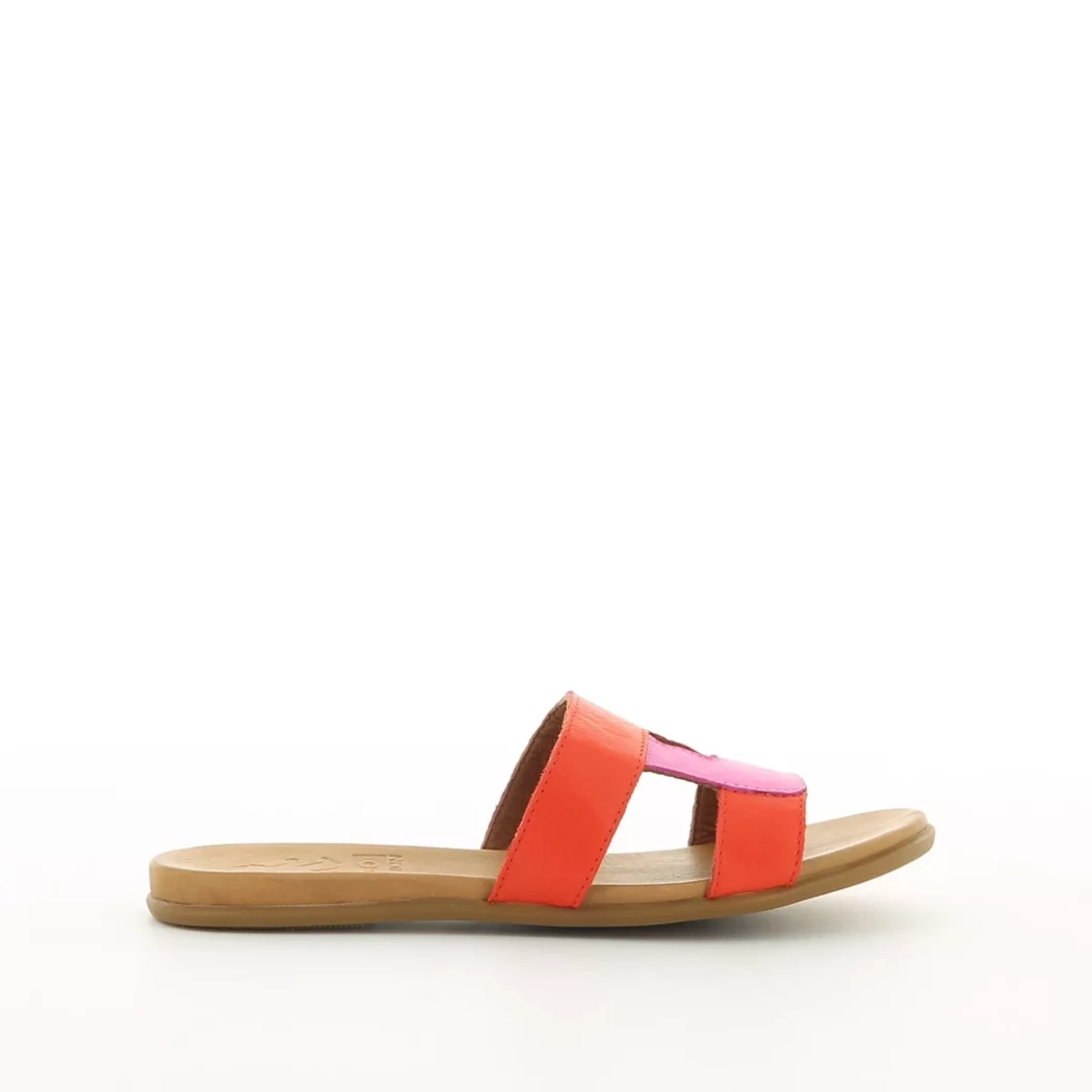 Image (2) de la chaussures 2 Go - Mules et Sabots Rouge en Cuir