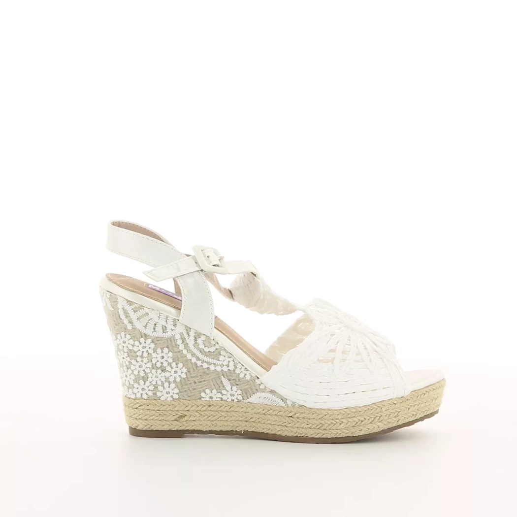 Image (2) de la chaussures Mandarina - Sandales et Nu-Pieds Blanc en Textile