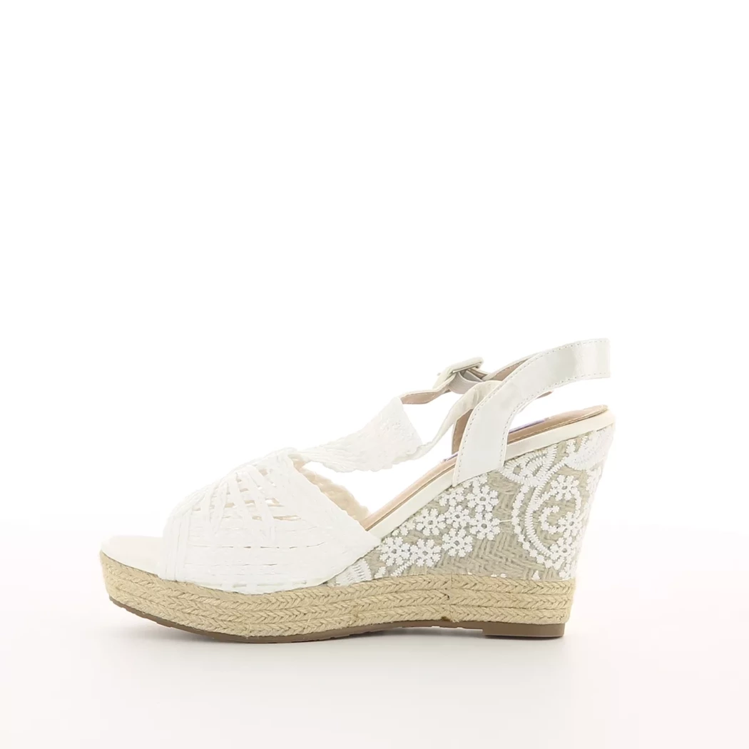 Image (4) de la chaussures Mandarina - Sandales et Nu-Pieds Blanc en Textile