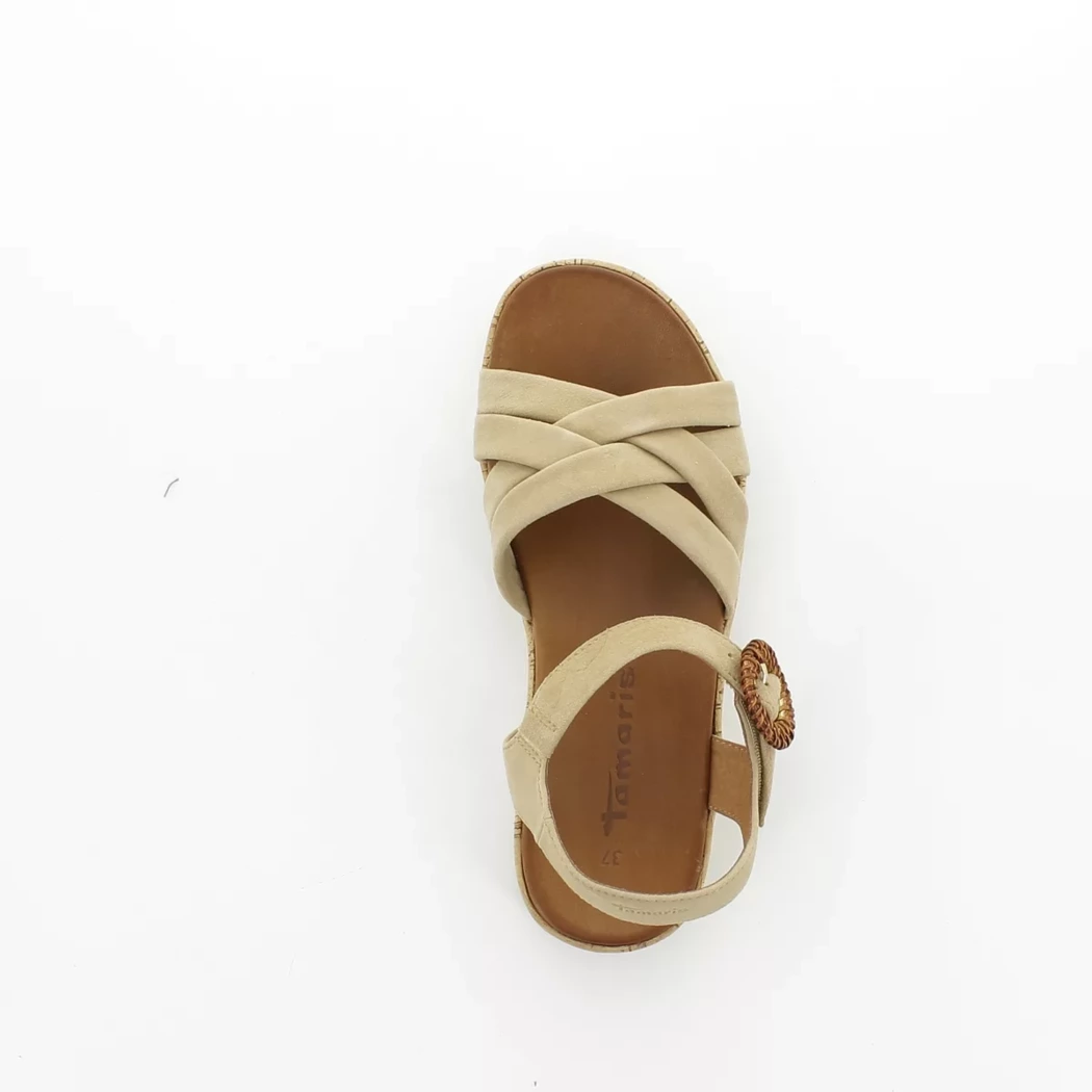 Image (6) de la chaussures Tamaris - Sandales et Nu-Pieds Taupe en Cuir nubuck