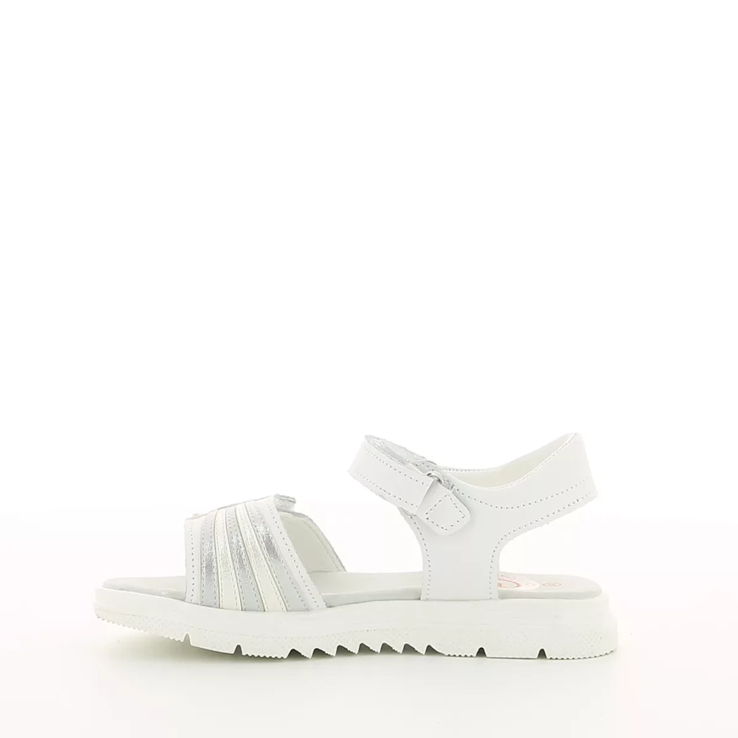 Image (3) de la chaussures Crecendo - Sandales et Nu-Pieds Blanc en Cuir synthétique
