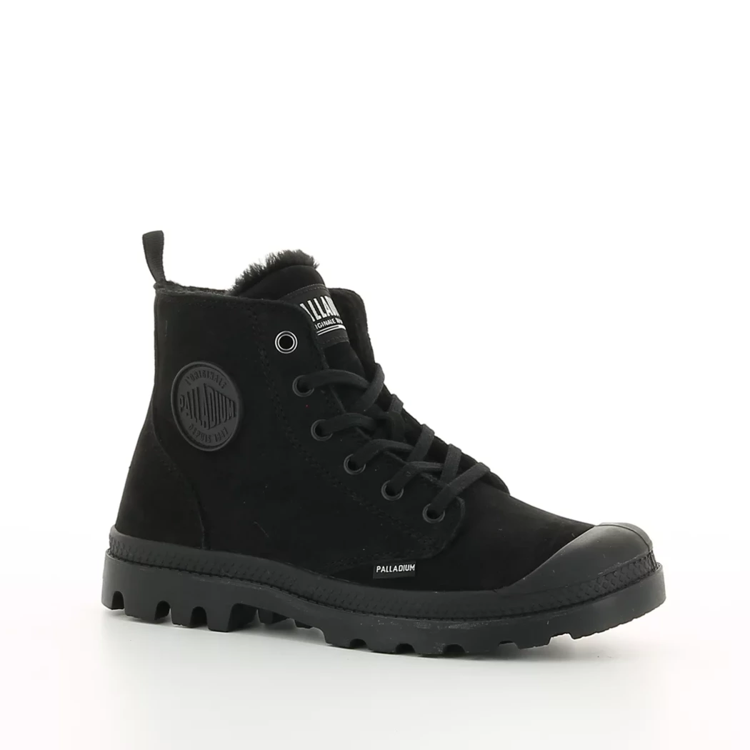 Image (1) de la chaussures Palladium - Bottines Noir en Cuir nubuck Image (1) de la chaussures Palladium - Bottines Noir en Cuir nubuck