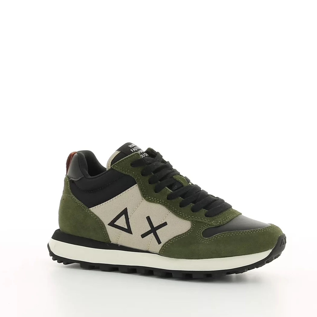 Image (1) de la chaussures Sun68 - Baskets Vert en Cuir nubuck