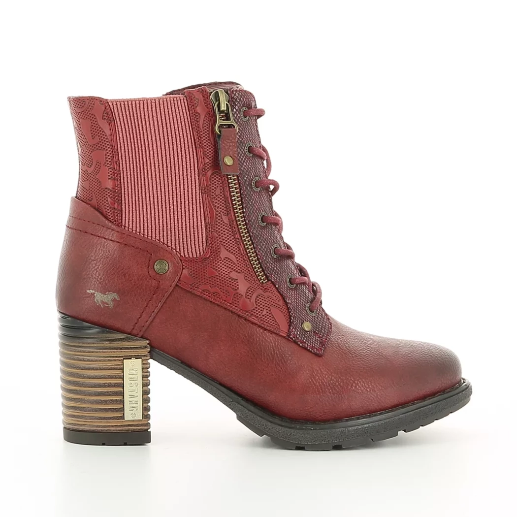 Image (2) de la chaussures Mustang - Bottines Rouge en Cuir synthétique
