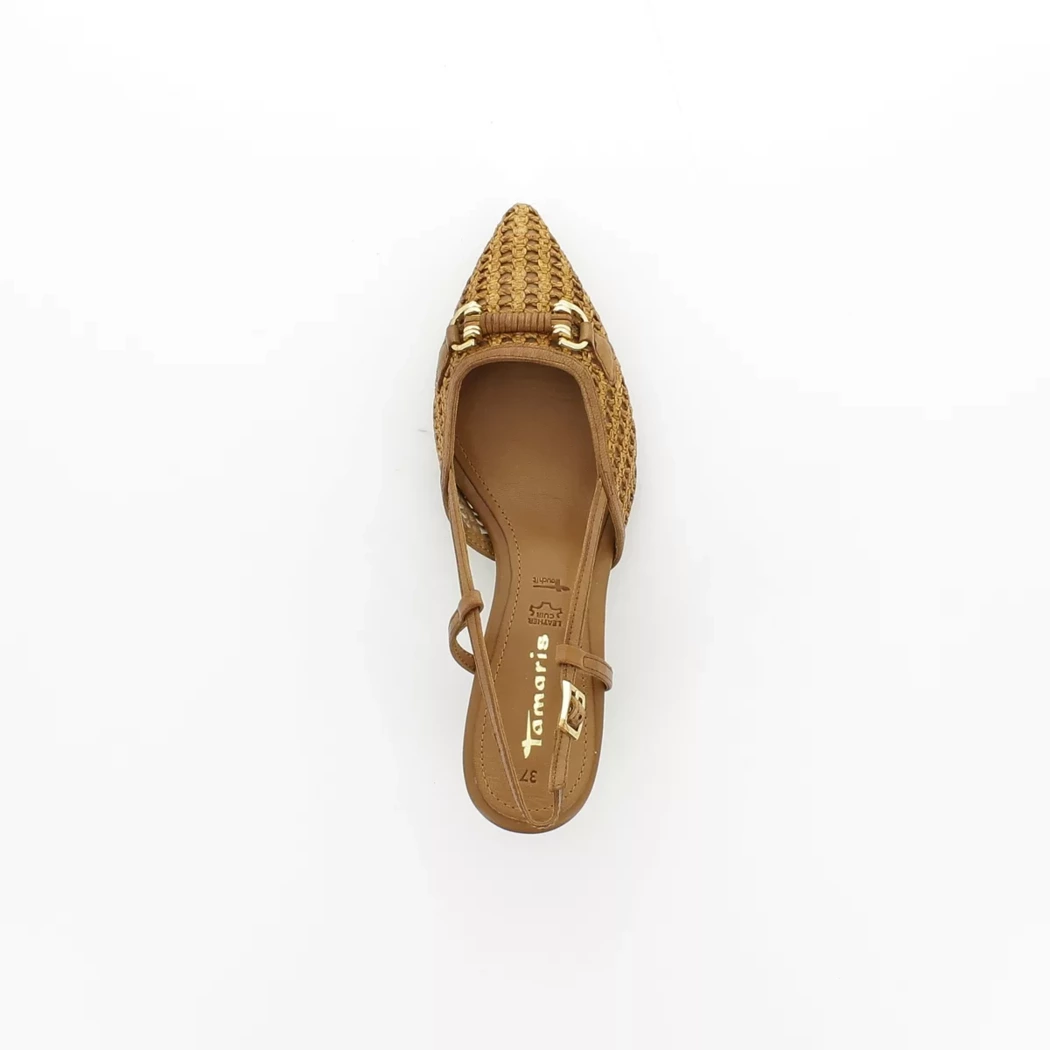 Image (6) de la chaussures Tamaris - Escarpins Cuir naturel / Cognac en Textile