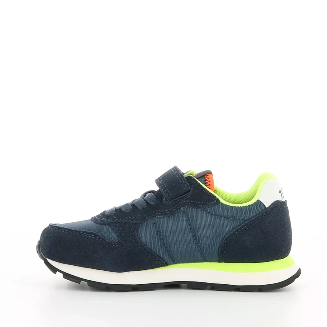 Image (4) de la chaussures Sun68 - Baskets Bleu en Cuir nubuck