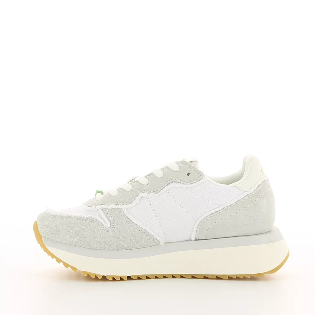 Image (4) de la chaussures Sun68 - Baskets Blanc en Cuir nubuck