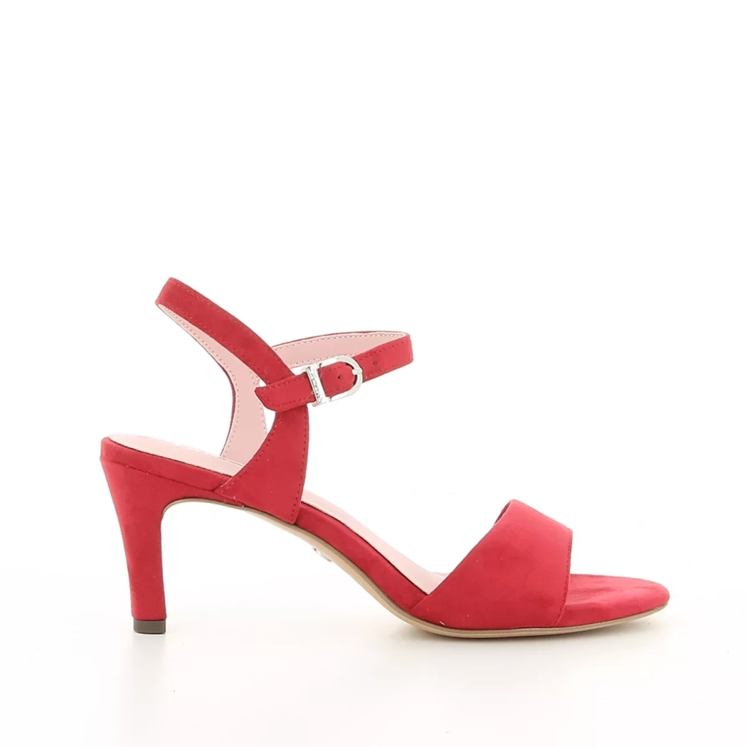 Image (2) de la chaussures Tamaris - Sandales et Nu-Pieds Rouge en Cuir synthétique