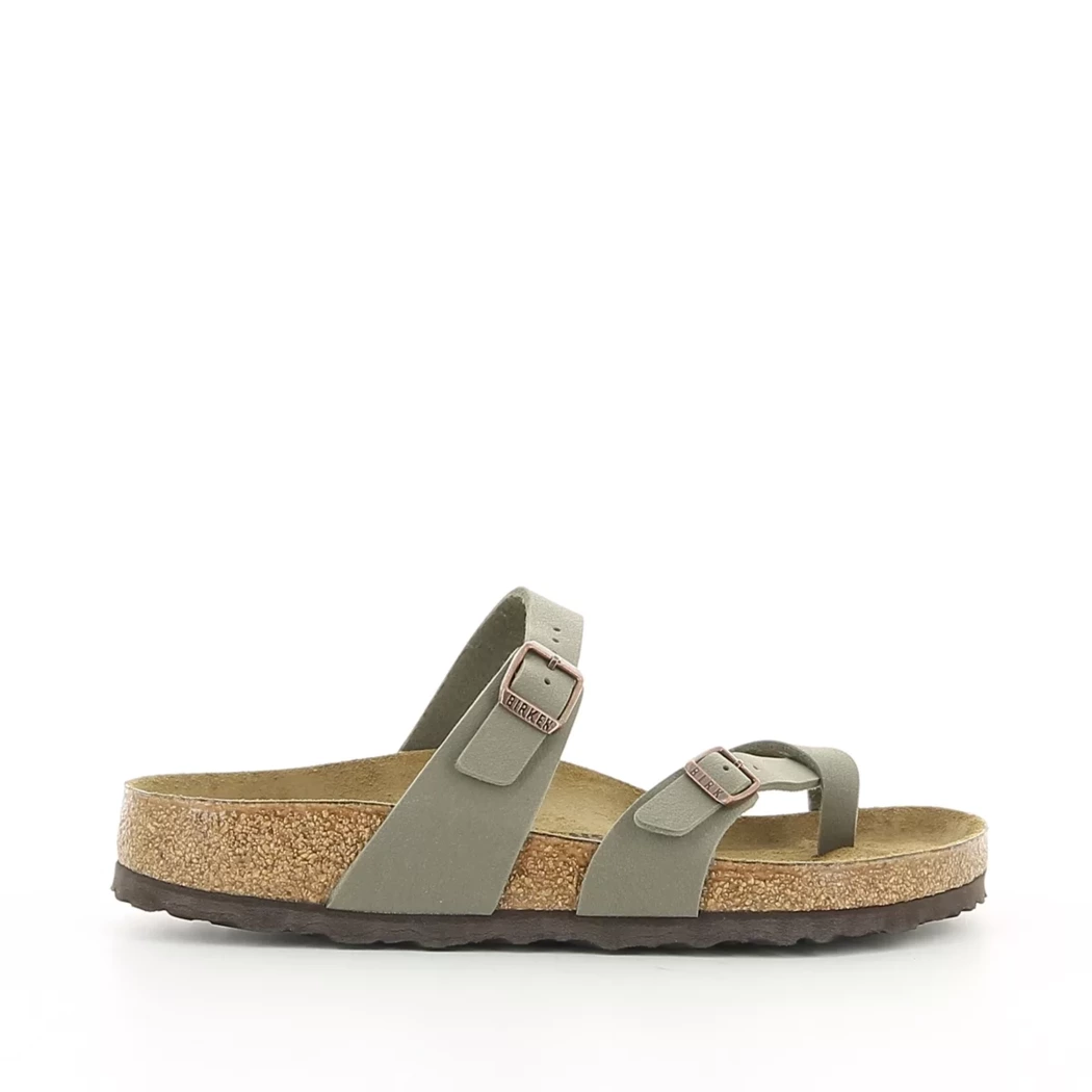 Image (2) de la chaussures Birkenstock - Mules et Sabots Gris en Cuir synthétique