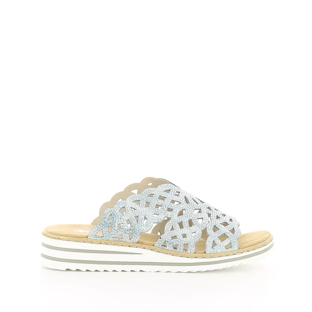 Image (2) de la chaussures Rieker - Mules et Sabots Bleu en Cuir synthétique