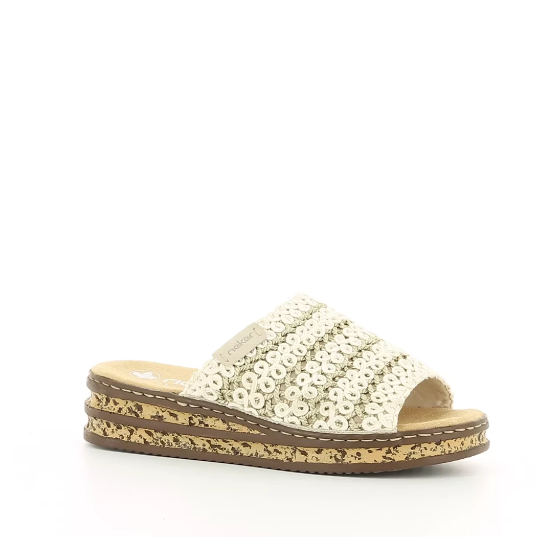 Image (1) de la chaussures Rieker - Mules et Sabots Beige en Textile