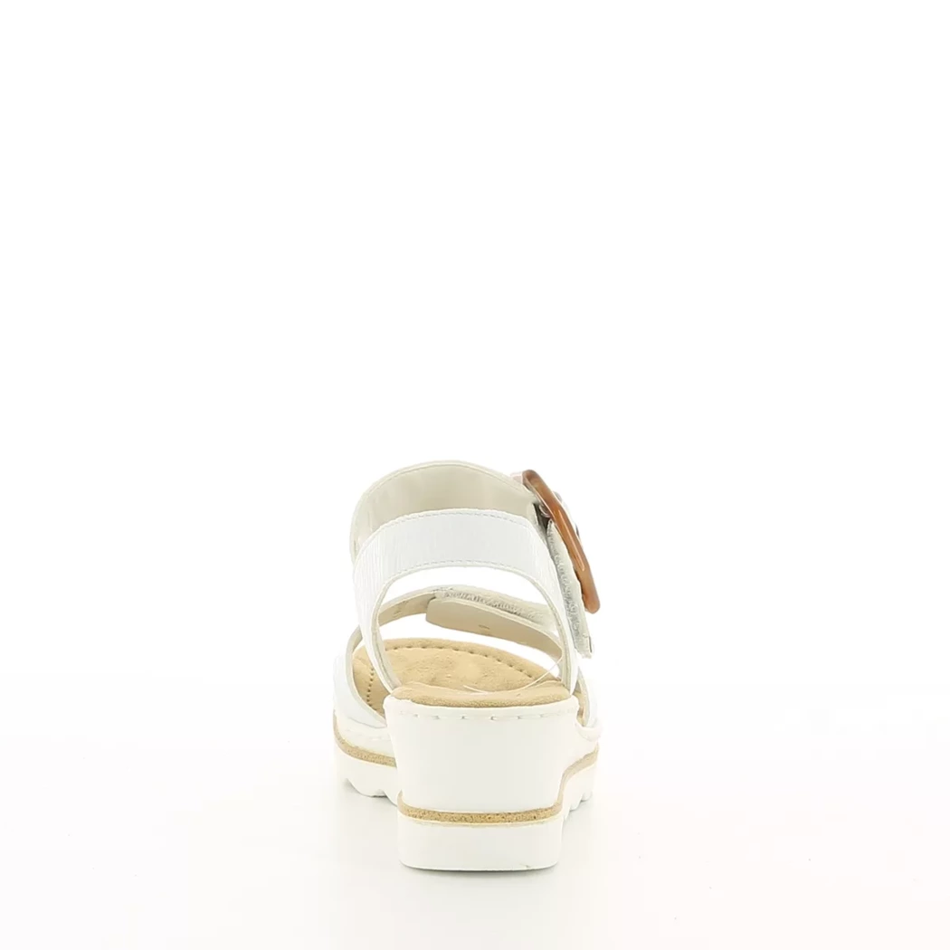 Image (3) de la chaussures Rieker - Sandales et Nu-Pieds Blanc en Cuir synthétique
