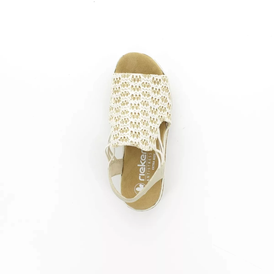 Image (6) de la chaussures Rieker - Sandales et Nu-Pieds Beige en Textile