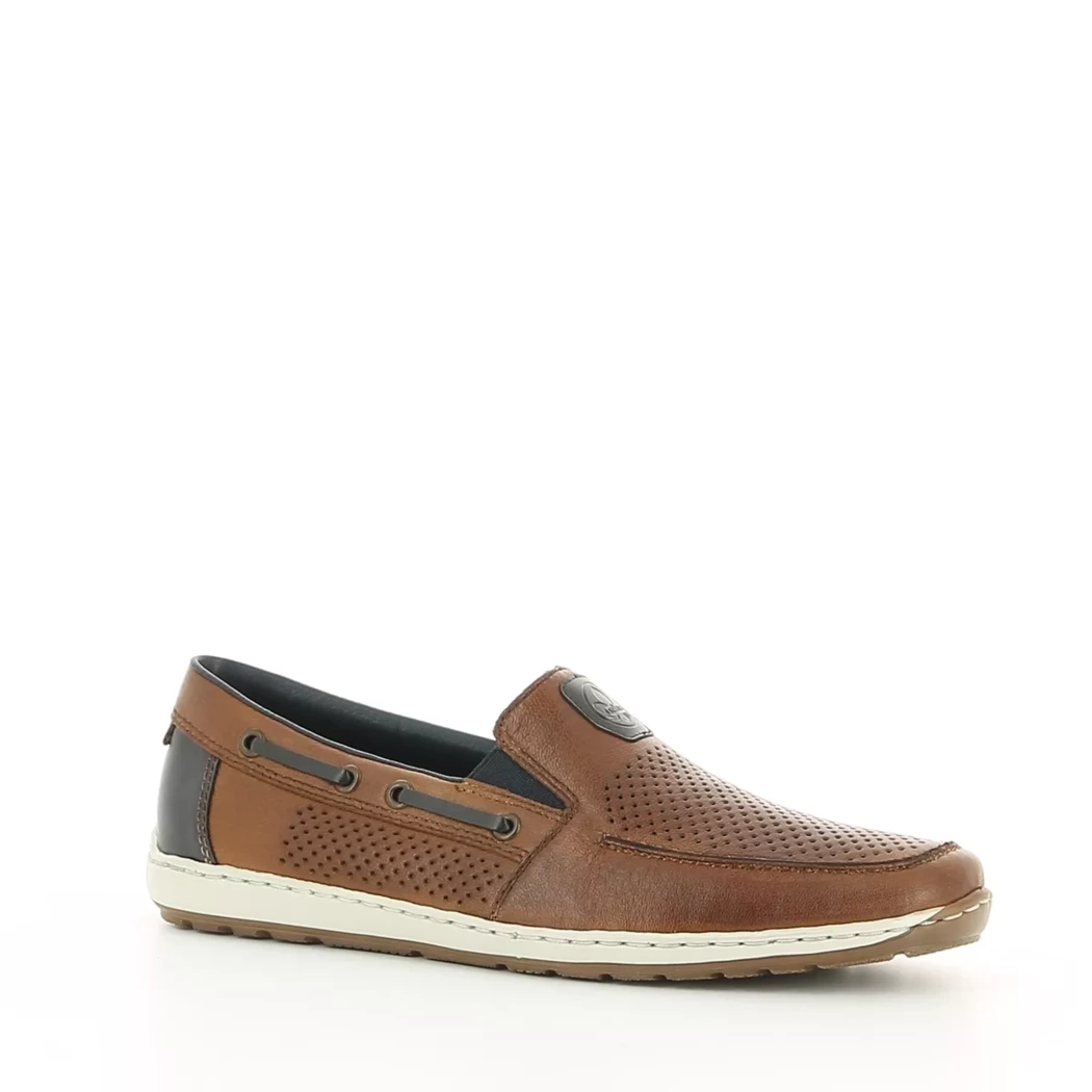 Image (1) de la chaussures Rieker - Mocassins Cuir naturel / Cognac en Cuir